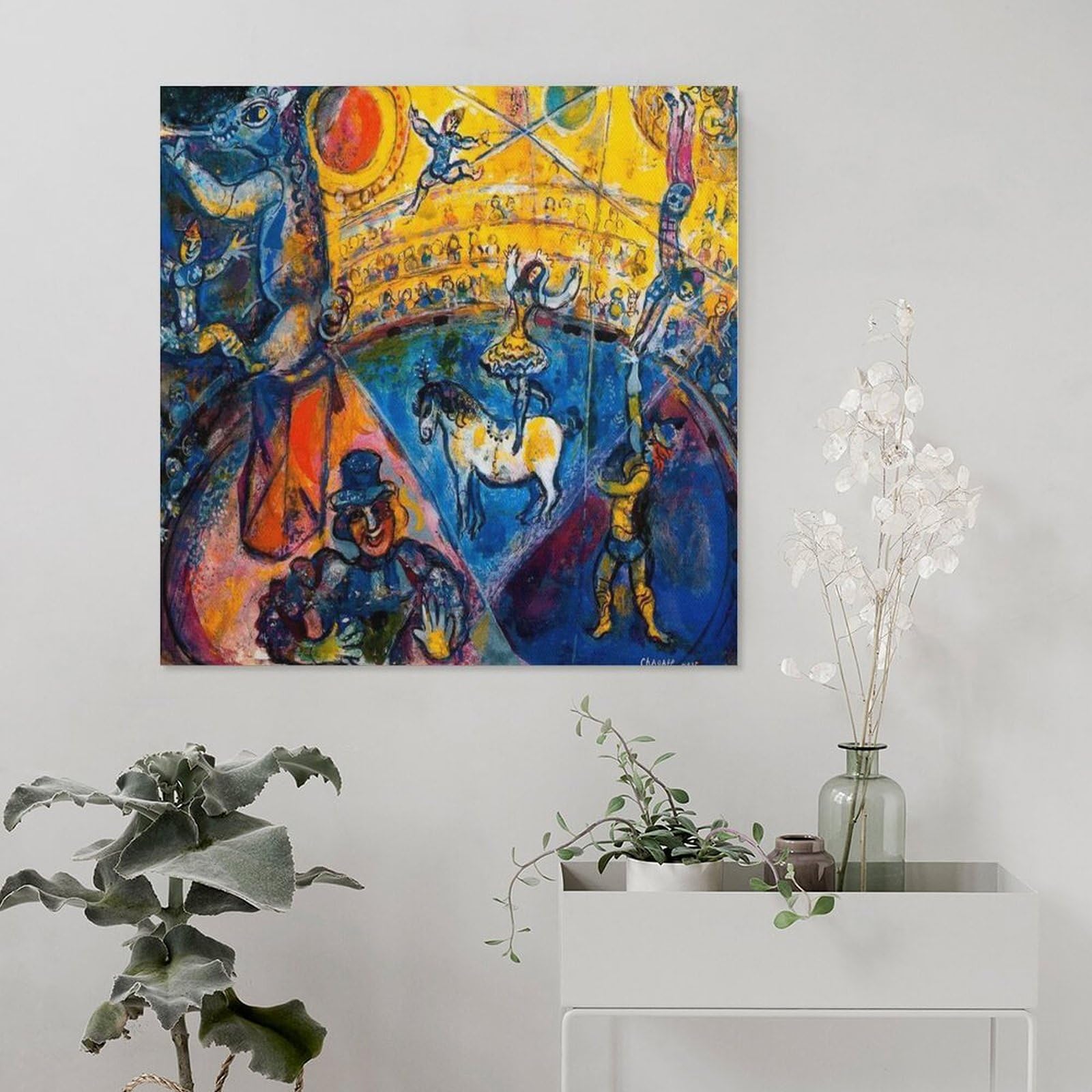 Amazon.co.jp: マルク・シャガール「サーカス」絵画アートポスター